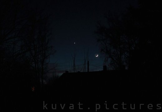 Kuu, Venus ja Mars