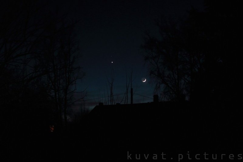 Kuu, Venus ja Mars