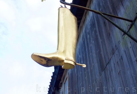 A gilded boot
