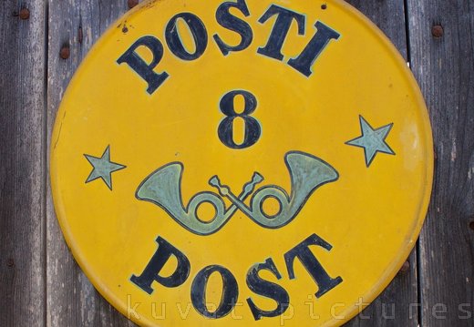 The post office sign