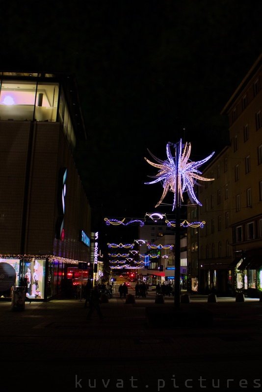 The Christmas lights in Turku