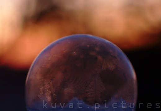 A frozen bubble